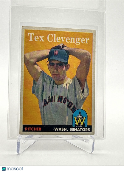 1958 Topps Tex Clevenger Rookie Baseball Card #31 VG-EX Quality FREE SHIPPING