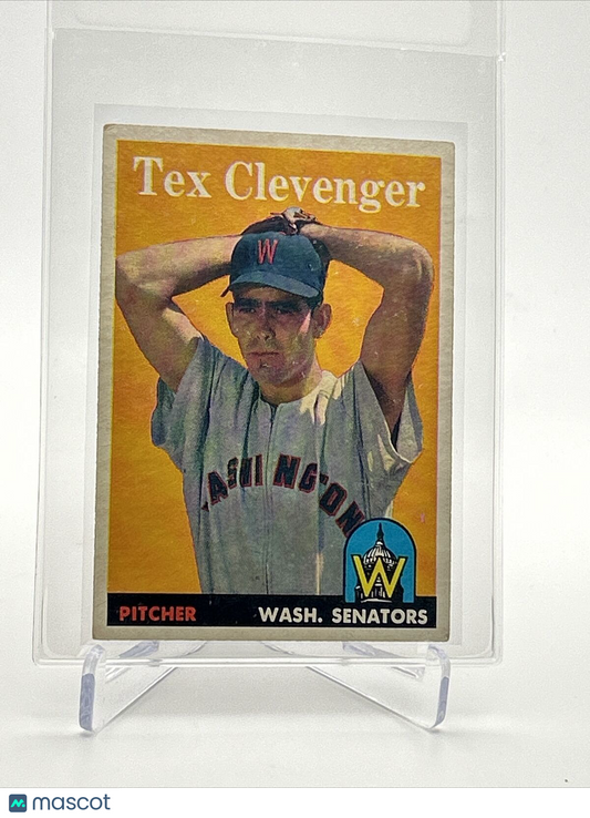 1958 Topps Tex Clevenger Rookie Baseball Card #31 VG-EX Quality FREE SHIPPING