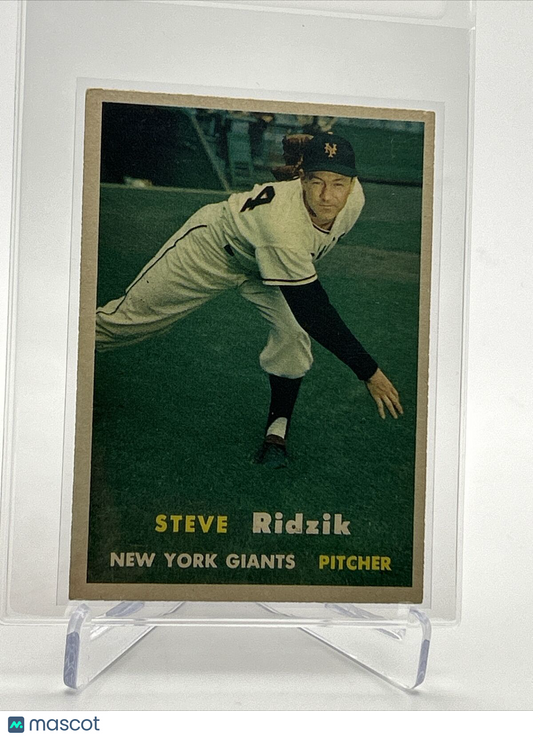 1957 Topps Steve Ridzik Baseball Card #123 EX Quality FREE SHIPPING