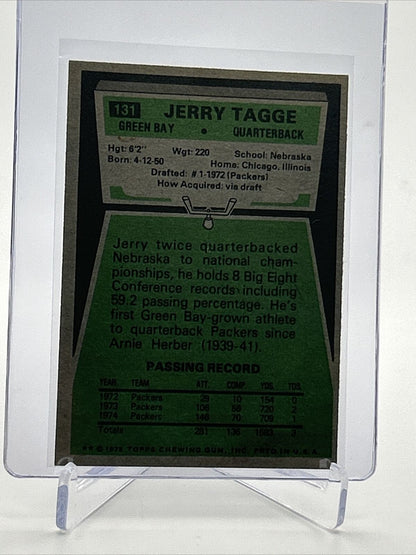 1975 Topps Jerry Tagge Football Card #131 NM Quality FREE SHIPPING