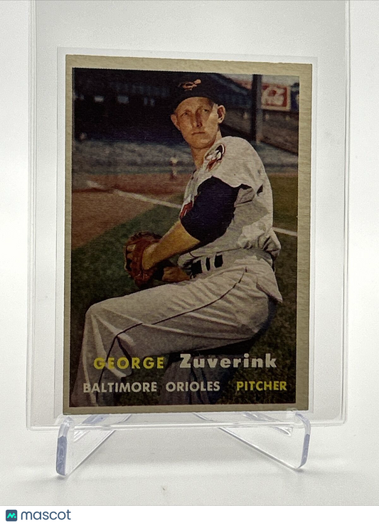 1957 Topps George Zuverink Baseball Card #11 EX Quality FREE SHIPPING