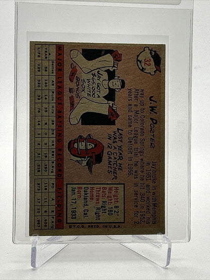 1958 Topps J.W. Porter Baseball Card #32 EX-MT Quality FREE SHIPPING