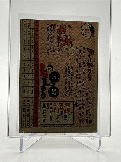 1958 Topps Daryl Spencer Baseball Card #68 EX Quality FREE SHIPPING