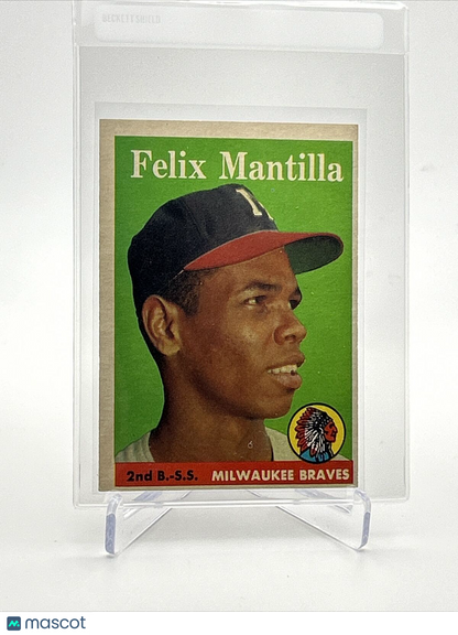 1958 Topps Felix Mantilla Baseball Card #17 EX-MT Quality FREE SHIPPING