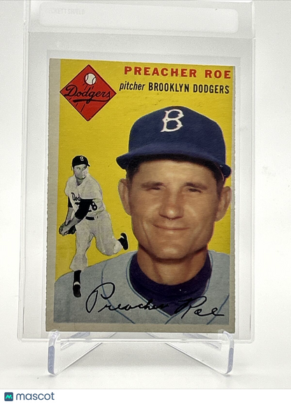 1954 Topps Preacher Roe Baseball Card #14 EX Quality FREE SHIPPING