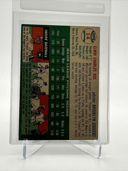 1954 Topps Preacher Roe Baseball Card #14 EX Quality FREE SHIPPING