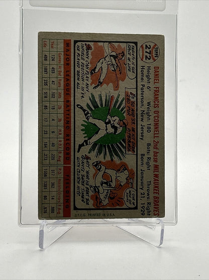 1956 Topps Danny O'Connell Baseball Card #272 VG Quality FREE SHIPPING