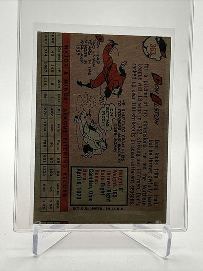 1958 Topps Don Elston Baseball Card #363 EX Quality FREE SHIPPING