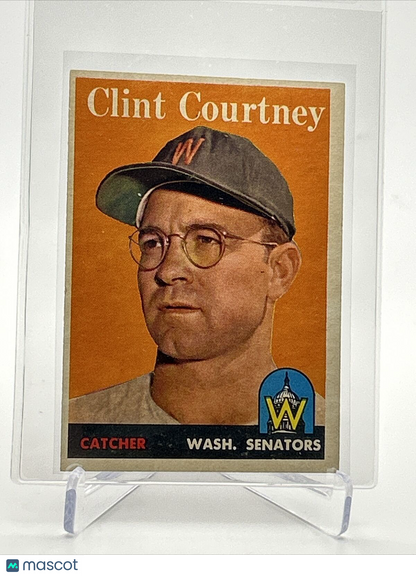 1958 Topps Clint Courtney Baseball Card #92 EX Quality FREE SHIPPING