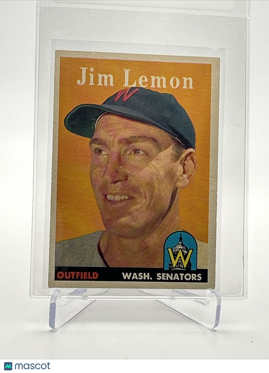 1958 Topps Jim Lemon Baseball Card #15 EX Quality FREE SHIPPING