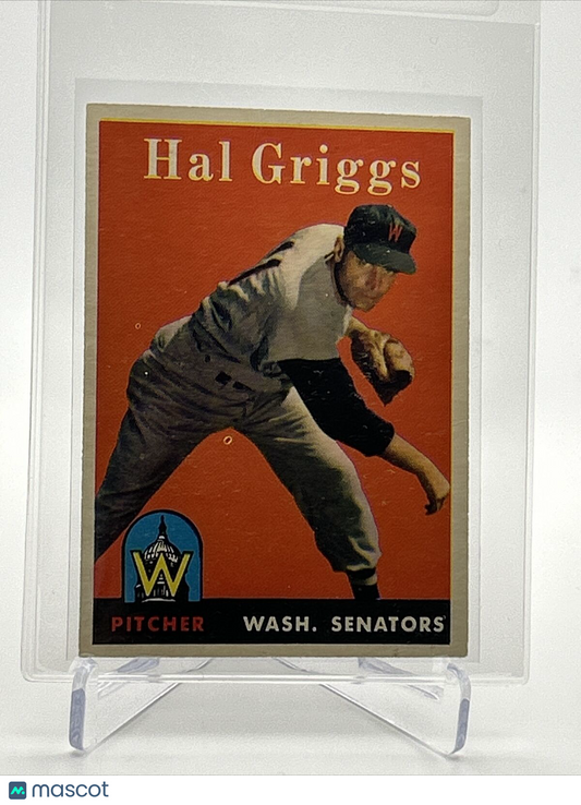 1958 Topps Hal Griggs Baseball Card #455 VG Quality FREE SHIPPING
