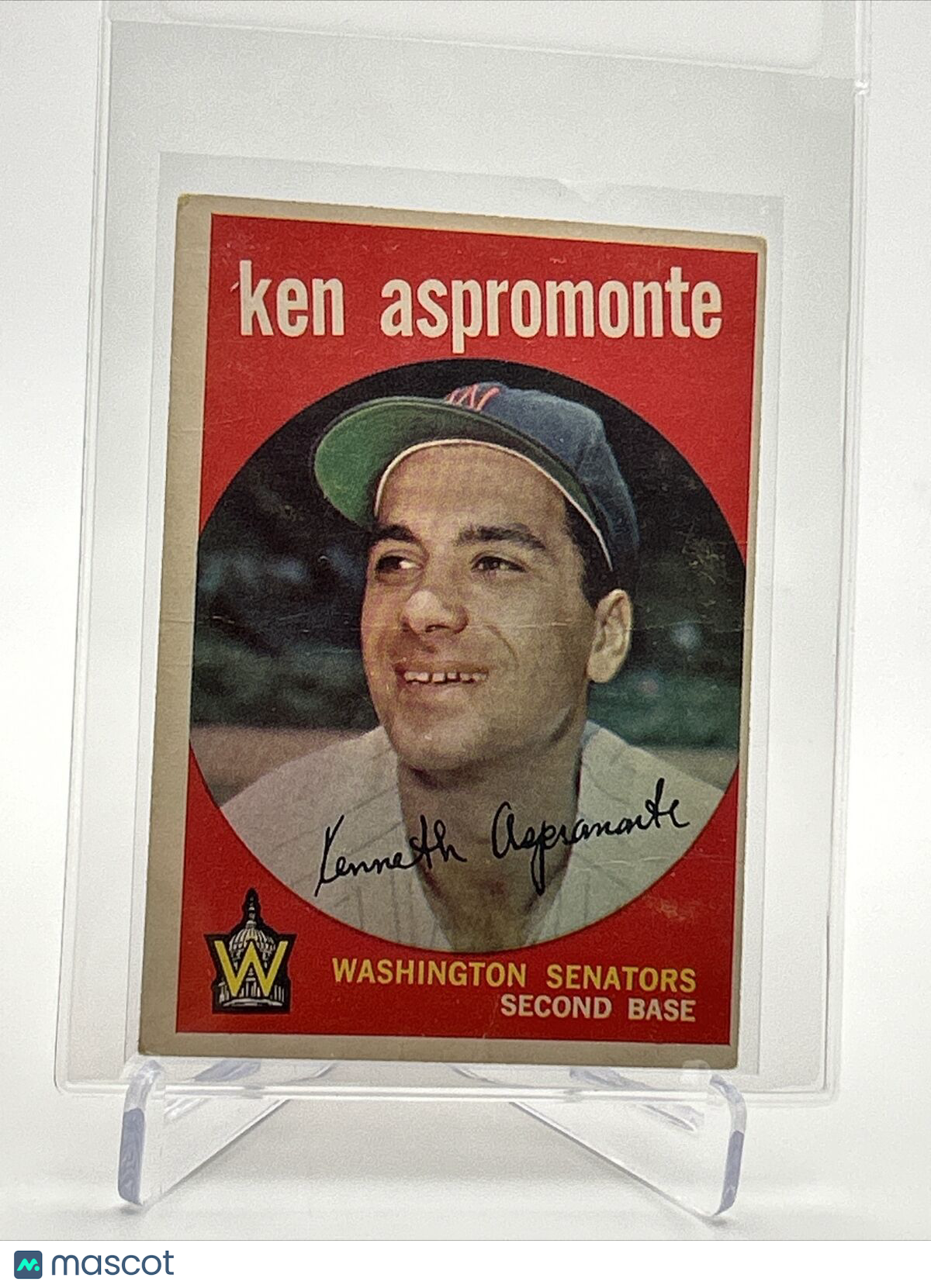 1959 Topps Ken Aspromonte Baseball Card #424 Poor Quality FREE SHIPPING