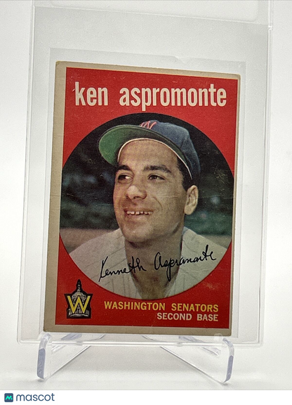 1959 Topps Ken Aspromonte Baseball Card #424 Poor Quality FREE SHIPPING