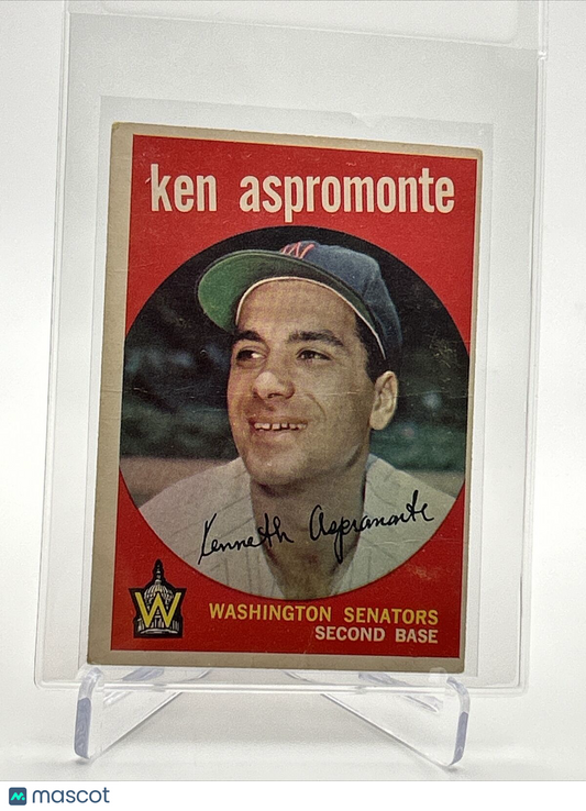 1959 Topps Ken Aspromonte Baseball Card #424 Poor Quality FREE SHIPPING