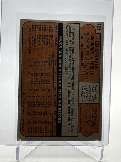 1972 Topps Ed Sprague Baseball Card #121 EX Quality FREE SHIPPING