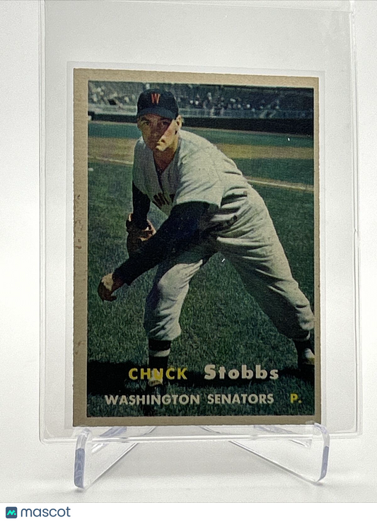 1957 Topps Chuck Stobbs Baseball Card #101 VG-EX Quality FREE SHIPPING