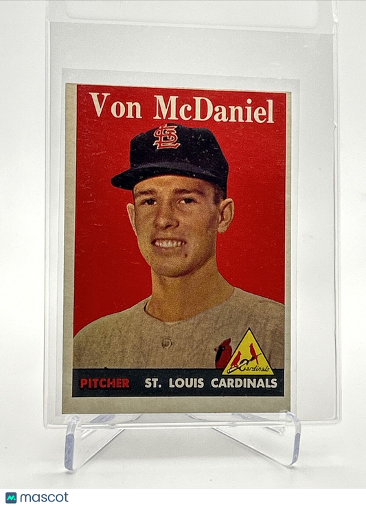 1958 Topps Von McDaniel Rookie Baseball Card #65 EX-MT Quality FREE SHIPPING