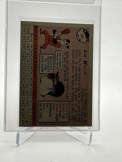 1958 Topps Lee Walls Baseball Card #66 EX-MT Quality FREE SHIPPING