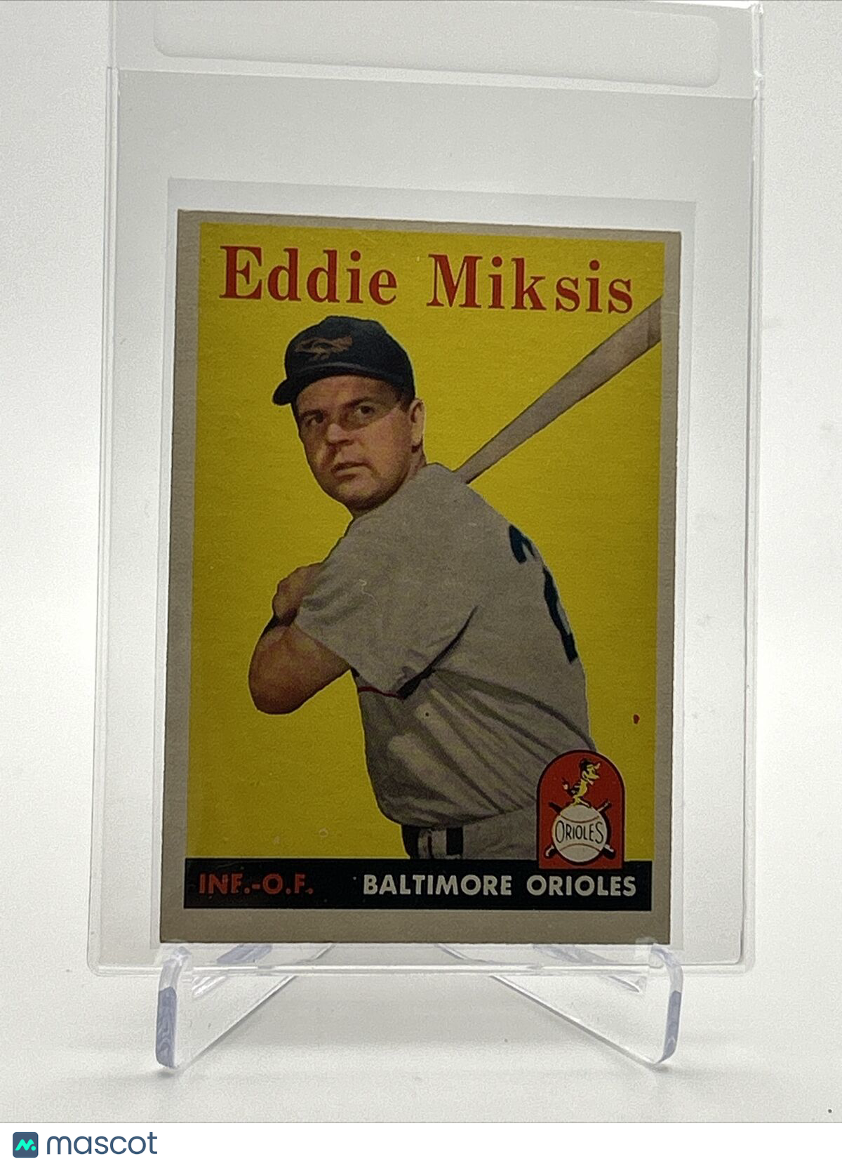 1958 Topps Eddie Miksis Baseball Card #121 EX-MT Quality FREE SHIPPING