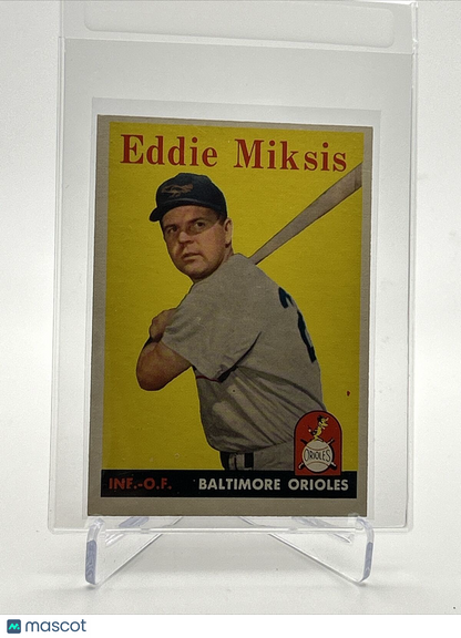 1958 Topps Eddie Miksis Baseball Card #121 EX-MT Quality FREE SHIPPING