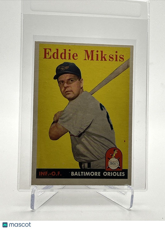 1958 Topps Eddie Miksis Baseball Card #121 EX-MT Quality FREE SHIPPING