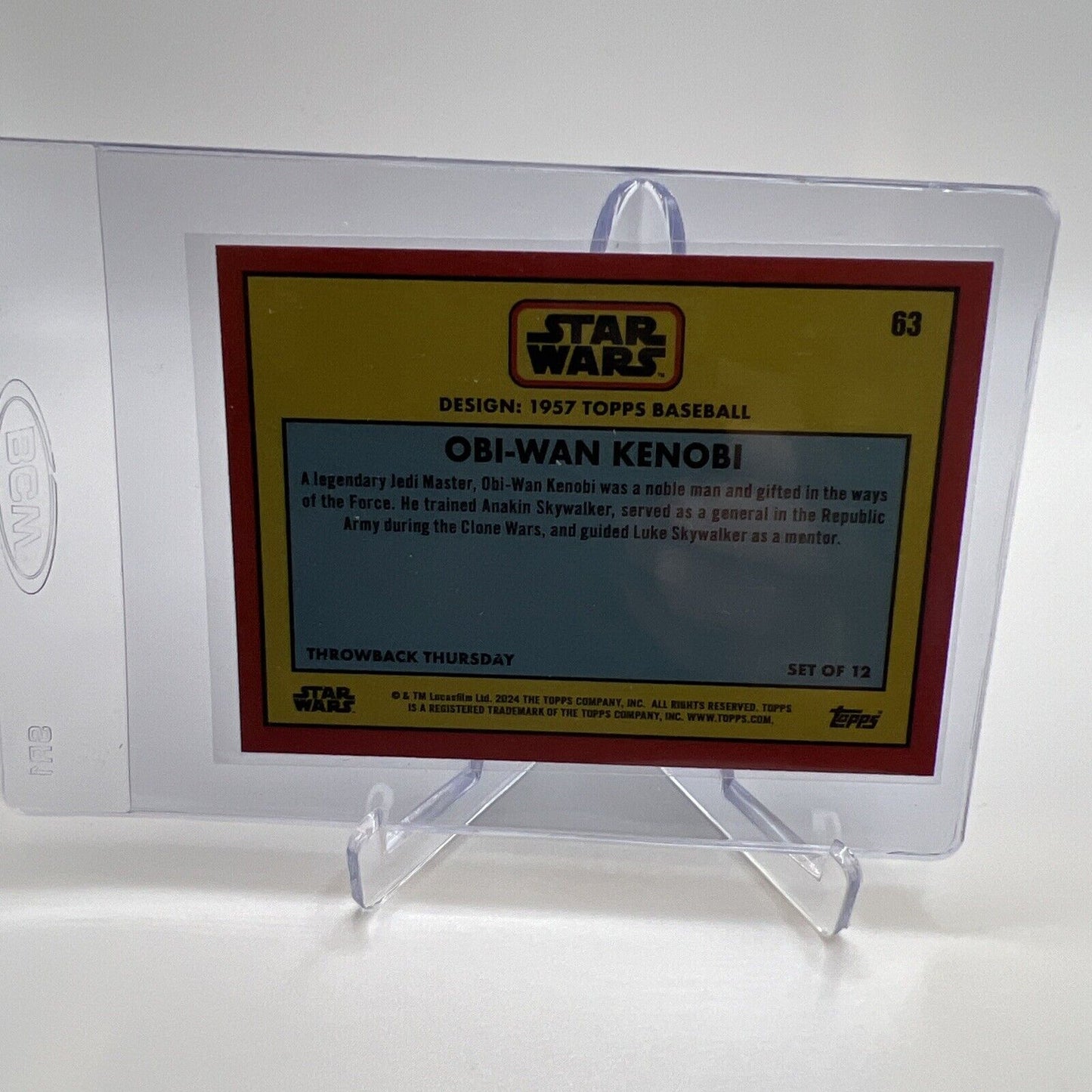 2024 Topps Star Wars Throwback Thursday Obi-Wan Kenobi #63 Mint FREE SHIPPING