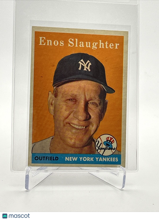 1958 Topps Enos Slaughter Baseball Card #142 EX-MT Quality FREE SHIPPING