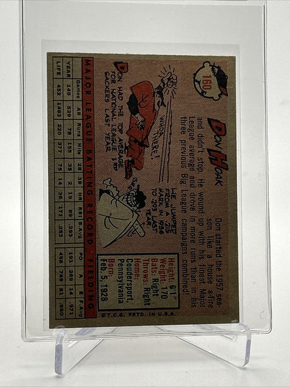 1958 Topps Don Hoak Baseball Card #160 EX-MT Quality FREE SHIPPING