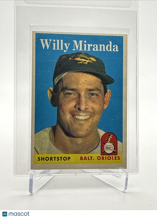 1958 Topps Willy Miranda Baseball Card #179 EX-MT Quality FREE SHIPPING