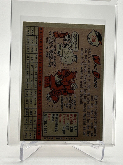1958 Topps Walt Dropo Baseball Card #338 EX-MT Quality FREE SHIPPING