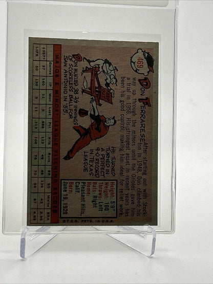 1958 Topps Don Ferrarese Baseball Card #469 EX-MT Quality FREE SHIPPING