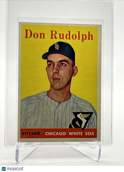 1958 Topps Don Rudolph Rookie Baseball Card #347 EX-MT Quality FREE SHIPPING