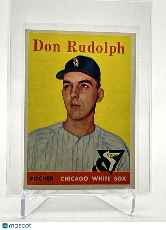 1958 Topps Don Rudolph Rookie Baseball Card #347 EX-MT Quality FREE SHIPPING
