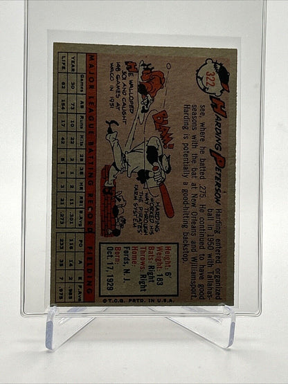 1958 Topps Harding Peterson Rookie Card #322 EX-MT Quality FREE SHIPPING