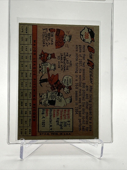 1958 Topps Bob Keegan Baseball Card #200 EX-MT Quality FREE SHIPPING