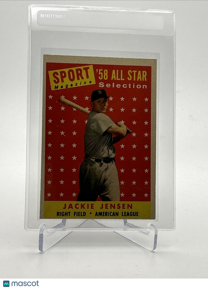1958 Topps Jackie Jensen Baseball Card #489 EX-MT Quality FREE SHIPPING