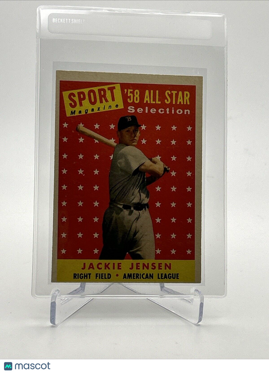 1958 Topps Jackie Jensen Baseball Card #489 EX-MT Quality FREE SHIPPING