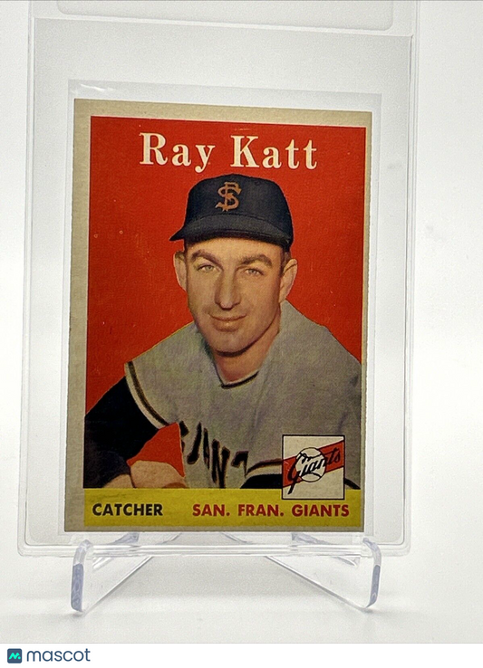 1958 Topps Ray Katt Baseball Card #284 EX-MT Quality FREE SHIPPING