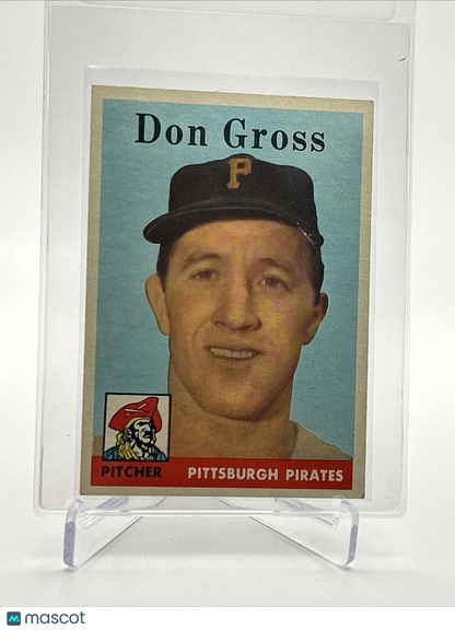 1958 Topps Don Gross Baseball Card #172 EX-MT Quality FREE SHIPPING