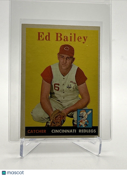 1958 Topps Ed Bailey Baseball Card #330 EX-MT Quality FREE SHIPPING