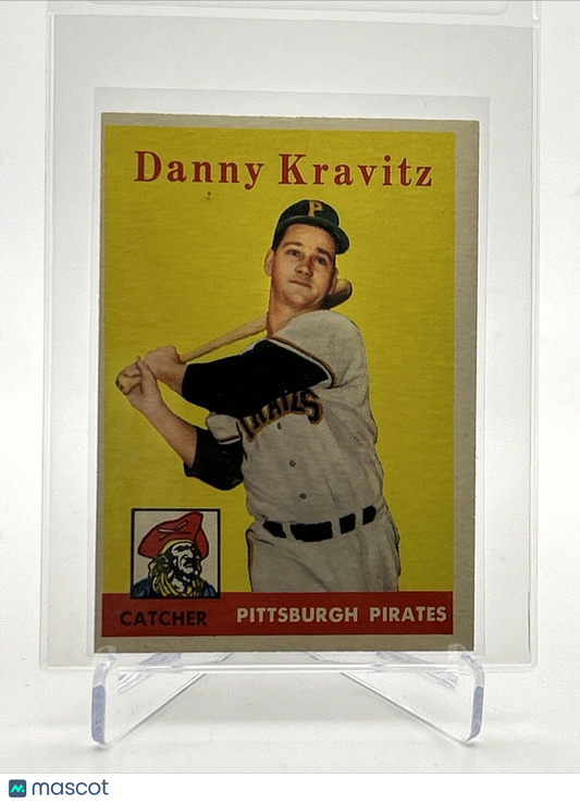 1958 Topps Danny Kravitz Baseball Card #444 EX-MT Quality FREE SHIPPING