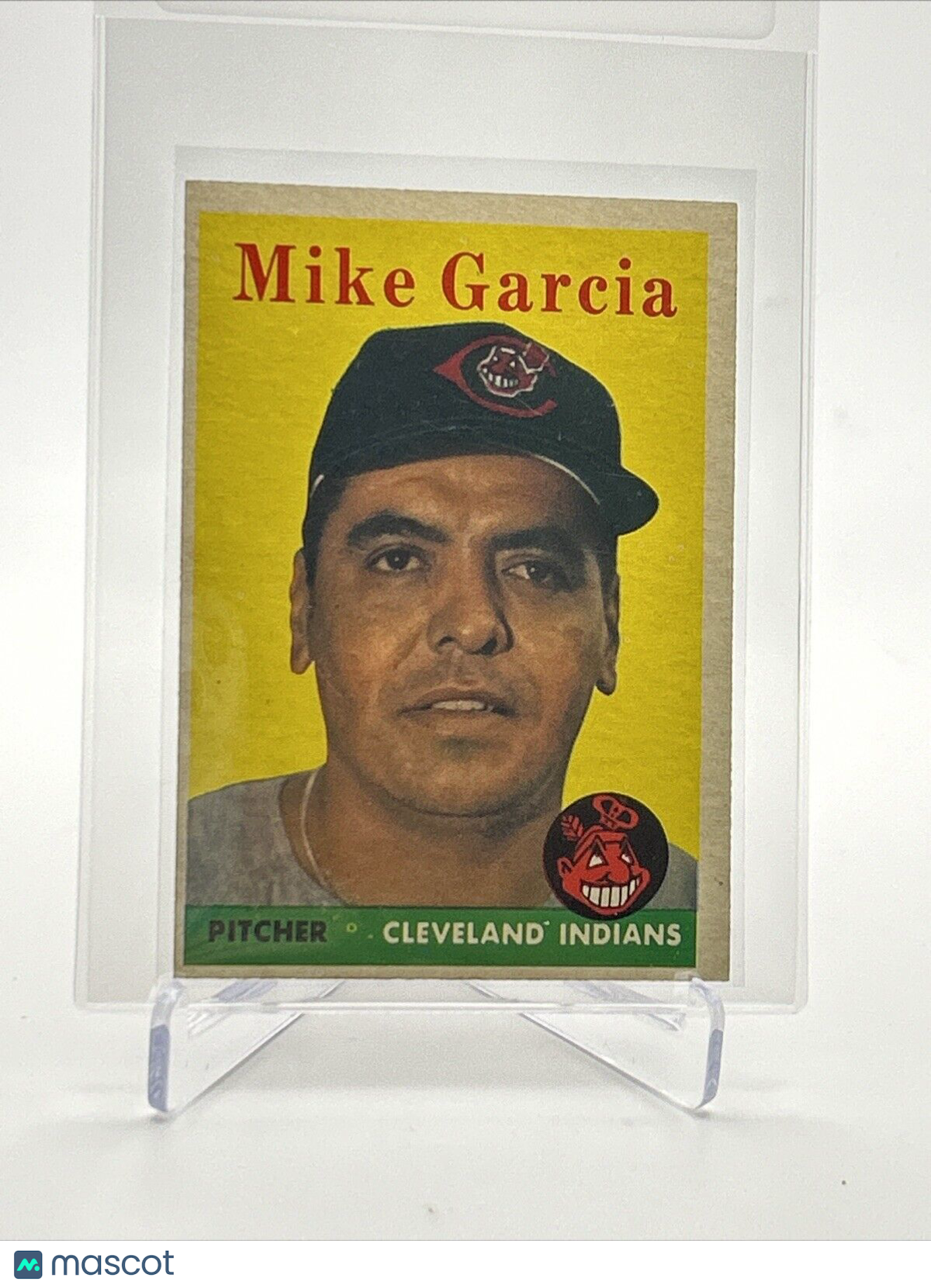1958 Topps Mike Garcia Baseball Card #196 EX-MT Quality FREE SHIPPING