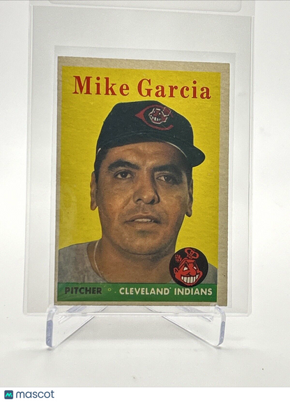 1958 Topps Mike Garcia Baseball Card #196 EX-MT Quality FREE SHIPPING