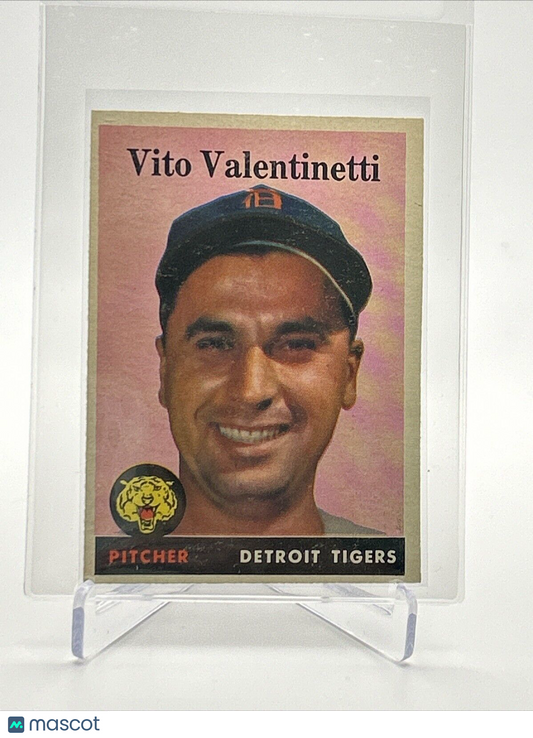1958 Topps Vito Valentinetti Baseball Card #463 EX-MT Quality FREE SHIPPING