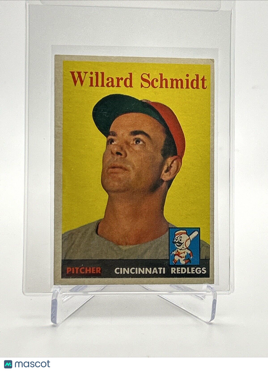 1958 Topps Willard Schmidt Baseball Card #214 EX-MT Quality FREE SHIPPING