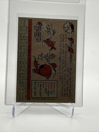 1958 Topps Tom Morgan Baseball Card #365 EX-MT Quality FREE SHIPPING