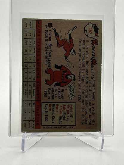 1958 Topps Roman Mejias Baseball Card #452 EX-MT Quality FREE SHIPPING