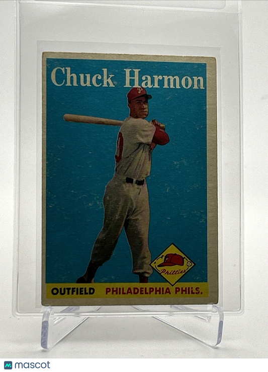 1958 Topps Chuck Harmon Baseball Card #48 VG Quality FREE SHIPPING