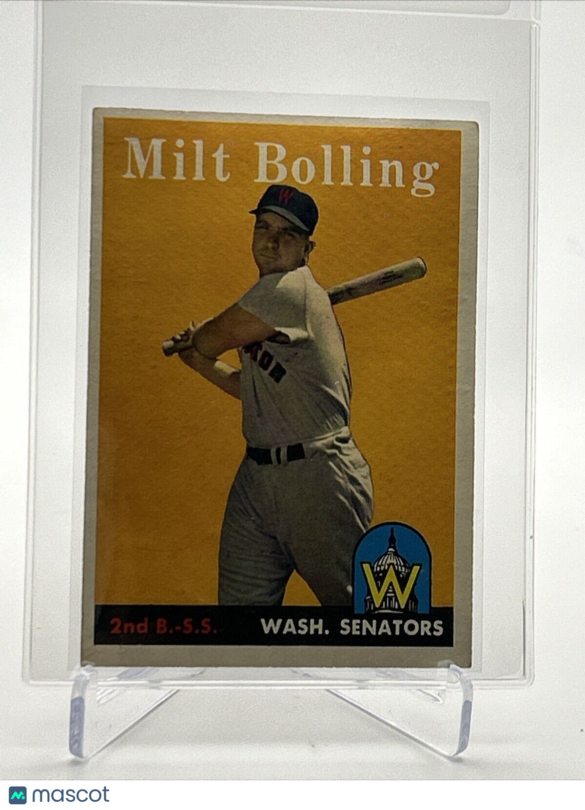 1958 Topps Milt Bolling Baseball Card #188 VG Quality FREE SHIPPING