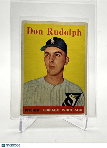 1958 Topps Don Rudolph Rookie Baseball Card #347 VG Quality FREE SHIPPING